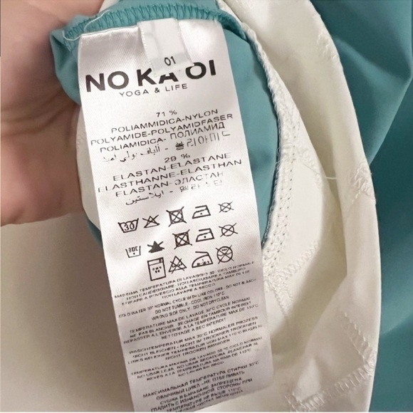 No Ka’OI Yoga Short Sleeve Workout Top Colorblock Racerback Size 1 (Small) - Picture 8 of 8